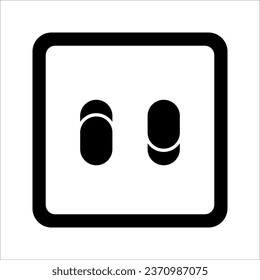 Electric switch icon in thin outline style. vector illustration on white background