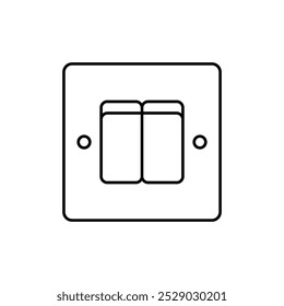 Electric switch icon in thin outline style.