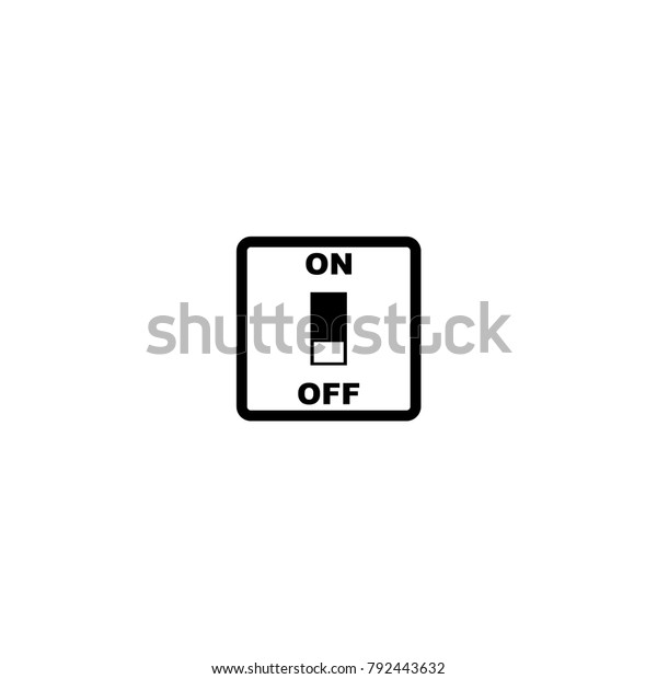 Electric Switch Icon Vector Stock Vector (Royalty Free) 792443632