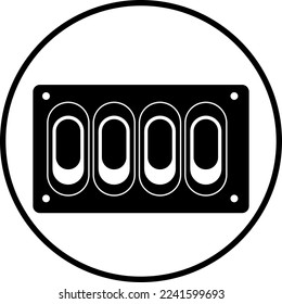 Electric switch icon. vector illustration trendy style on white.eps
