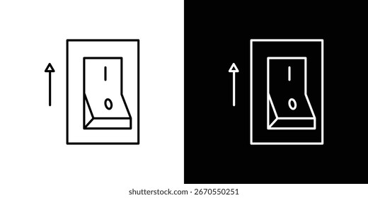 Iconos del interruptor eléctrico. ilustraciones del símbolo del Vector.