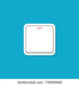 Electric switch illustration in flat style. Vector