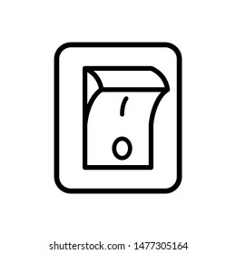 Electric switch line icon. Power off linear style sign for mobile concept and web design. Toggle switch off position outline vector icon. Symbol, logo illustration. Pixel perfect vector graphics