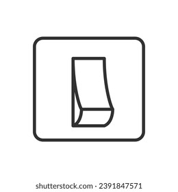 Conmutador eléctrico, icono lineal. Línea con trazo editable