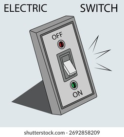 Ein elektrischer Schalter Logo Silhouette Vektorgrafik .