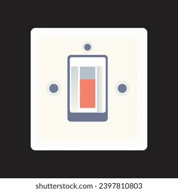 símbolo del logotipo del conmutador eléctrico en la ilustración del vector