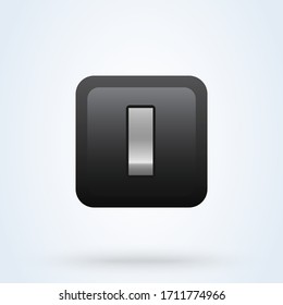 Electric switch realistic, modern minimal flat design style. Vector illustration