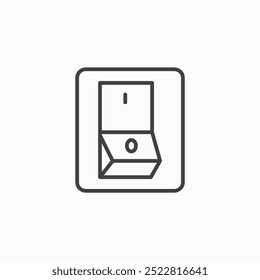 Ícone de forro fino do interruptor elétrico isolado