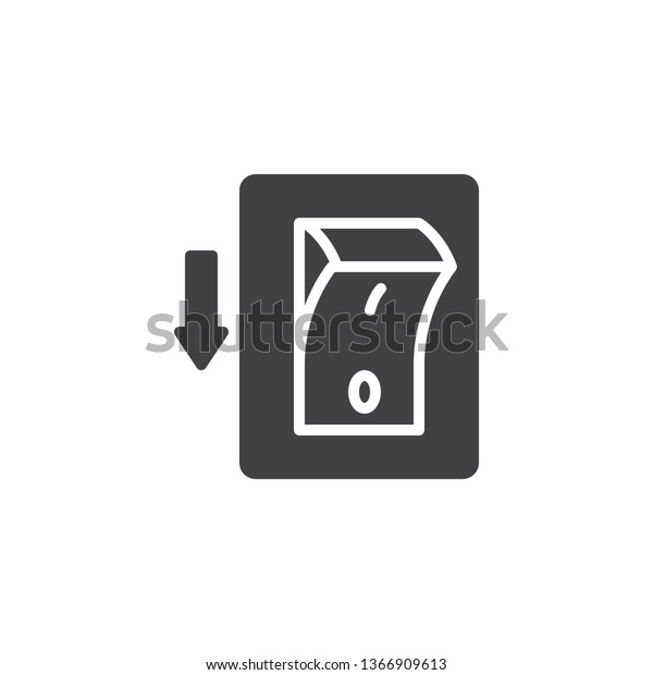 Electric Switch Vector Icon Power Off Stock Vector Royalty Free