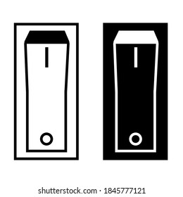 Electric switch vector icon set. Power off illustration sign collection. turn symbol.