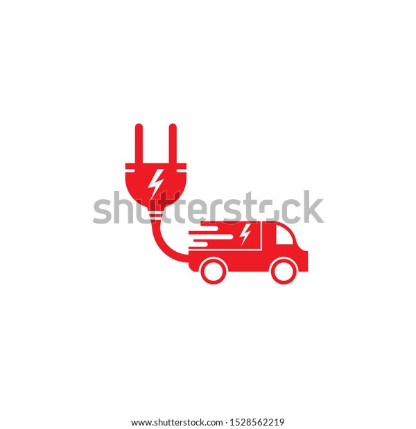 Electric symbol logo template. Modern logo\
with electric car. Can be used for company logo, warning sign,\
electrical\
instruction.
