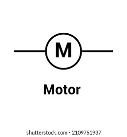 electric symbol of motor in physics