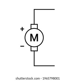 electric symbol of motor vector illustration