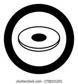 Electric symbol type cooking surfaces sign utensil destination panel icon in circle round black color vector illustration flat style image