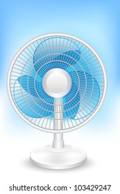Electric table fan, illustration