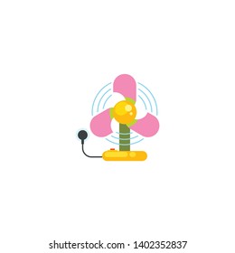 electric table fan vector icon on a white background