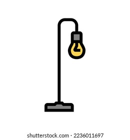 electric table lamp color icon vector. electric table lamp sign. isolated symbol illustration