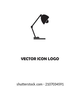 Icono de línea de la lámpara de mesa eléctrica, signo del vector de contorno, pictograma de estilo lineal aislado en blanco. Símbolo de lámpara de oficina de escritorio, ilustración de logotipo. Trazo editable