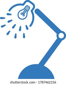 Electric table light icon / blue color