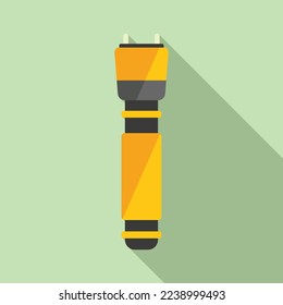 Electric taser icon flat vector. Police weapon. Security shock