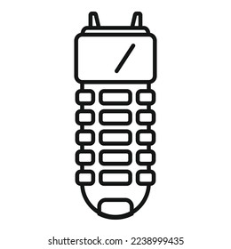 Vector de contorno de icono de control eléctrico. Armamento policial. Choque de seguridad