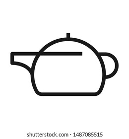 Electric teapot flat vector icon