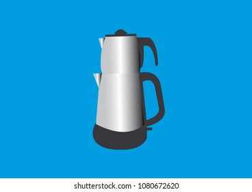 electric teapot, electric teapot vector drawing, kettle