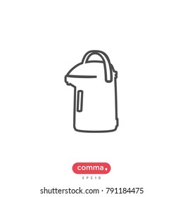 Electric teapot vector icon