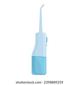 Electric teeth irrigator icon cartoon vector. Cleaner tech tooth. Home wellness bristle