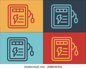 Electric Terminal Box Logo Template, Simple Flat Icon of box,power,industrial