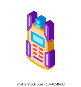 electric tester cable color icon vector. isometric electric tester cable sign. color isolated symbol illustration