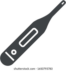 Icono del termómetro eléctrico sobre fondo blanco