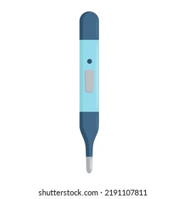 Electric thermometer line icon on white background