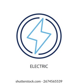 Elektrische Dünnlinien-Vektorsymbole.