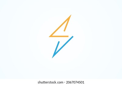 Tornillo de trueno eléctrico Logotipo, diseño de logotipo de estilo de línea moderno y minimalista, ilustración vectorial