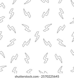 Electric thunderbolt seamless pattern for your dynamic design. Thunderbolt seamless design. Lightning repeat pattern 