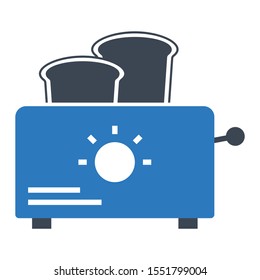 Electric Toaster with Bread Slices Vector Icon Design Sandwich Maker Kitchen Utensil Concept