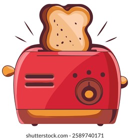 Electric Toaster with Toast Clean Design Icon