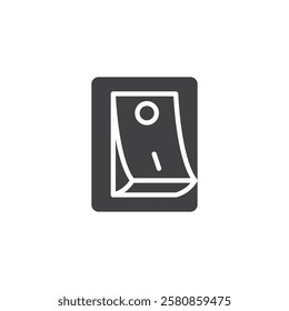 Electric toggle switch vector icon. filled flat sign for mobile concept and web design. Power Switch glyph icon. Symbol, logo illustration. Vector graphics