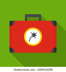 Electric toolbox icon. Flat illustration of electric toolbox vector icon for web
