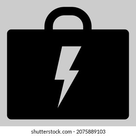 Electric toolbox vector illustration. An isolated flat icon illustration of electric toolbox with nobody.
