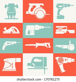 Electric Tools Icons Set