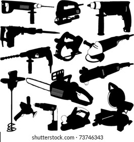 electric tools set - vector