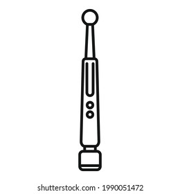 Electric toothbrush healthcare icon. Outline Electric toothbrush healthcare vector icon for web design isolated on white background