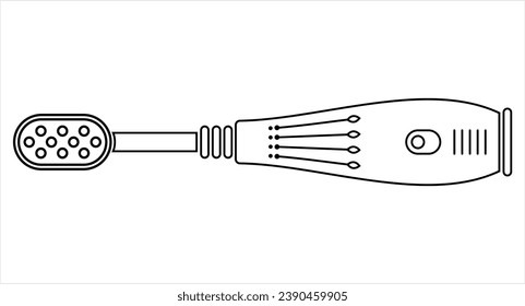 Icono de cepillo de dientes eléctrico, Pincel de limpieza dental electrónico Ilustración de arte vectorial