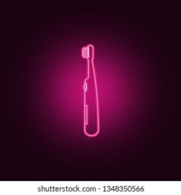 Electric Toothbrush icon. Elements of Dental in neon style icons. Simple icon for websites, web design, mobile app, info graphics