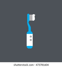 electric toothbrush icon in flat style