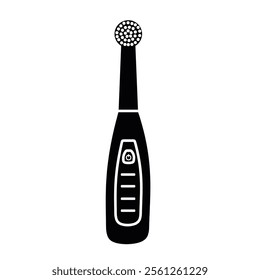 Electric toothbrush icon isolated on white background.