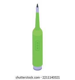 Electric Toothbrush Icon Isometric Vector. Tooth Brush. Kid Teeth