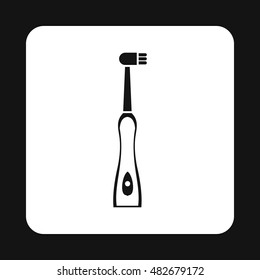 Electric toothbrush icon in simple style isolated on white background vector illustration